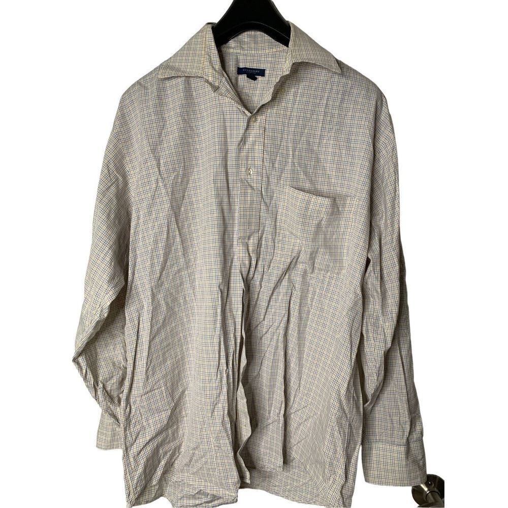 Burberry London button down shirt multicolored patterned men's size large